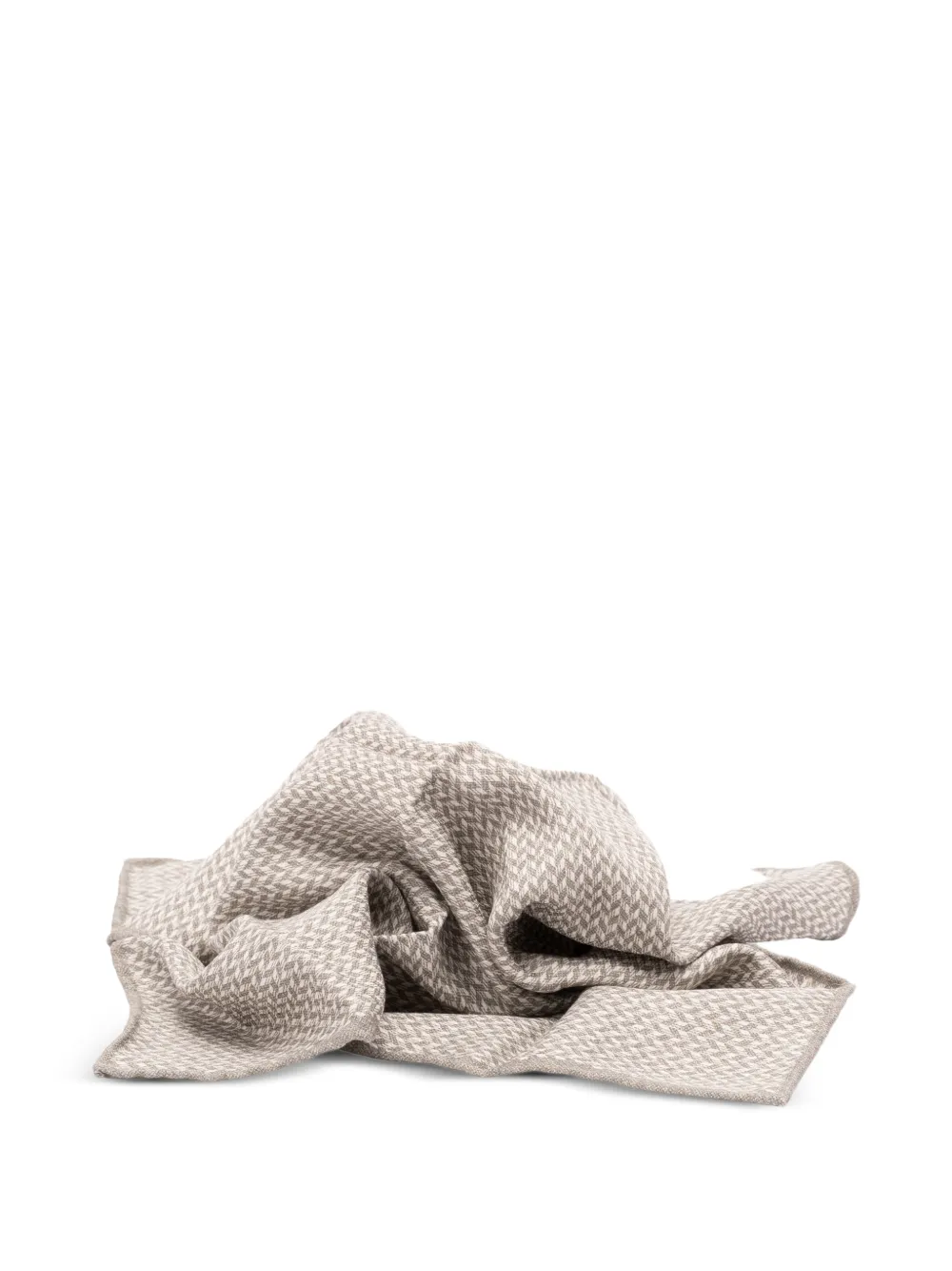 Brunello Cucinelli Sjaal met chevron streep en zak Beige