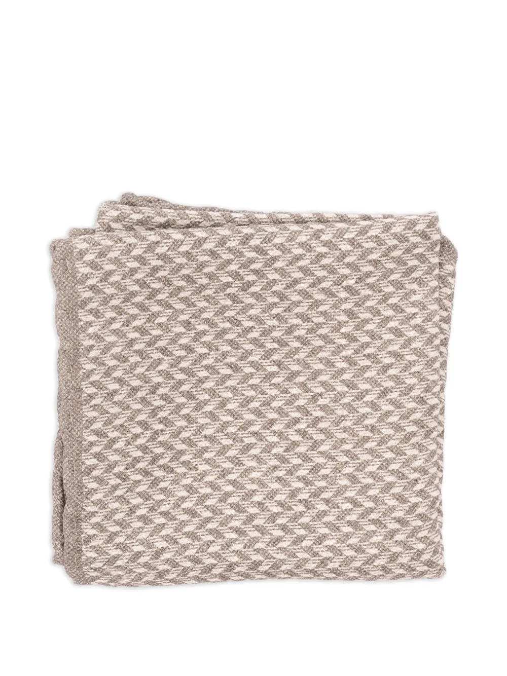Brunello Cucinelli chevron-knit pocket scarf - Toni neutri