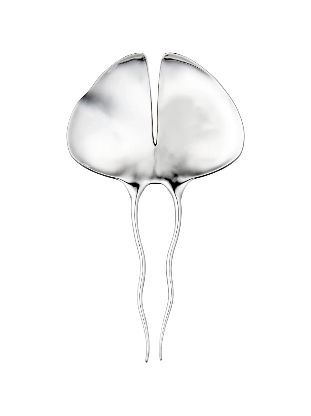 Kinraden Floris organic sculptural hairpin - Silber