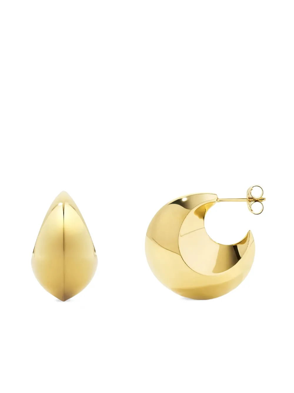 Dinny Hall Iceni Warrior puffy hoop earrings - Oro