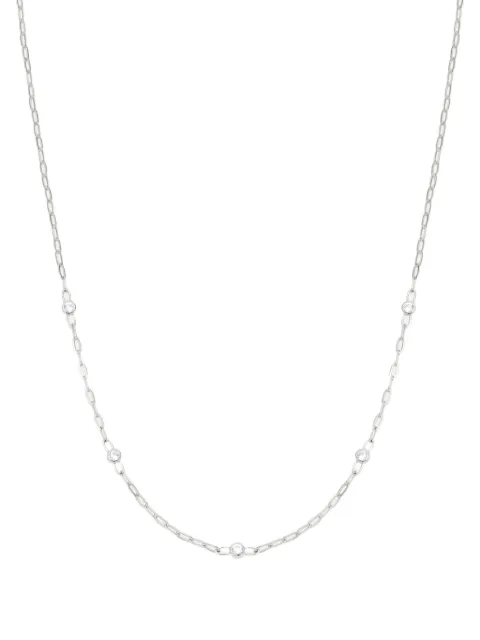 Dinny Hall white sapphire paperclip chain necklace