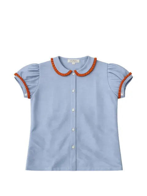 Mariella Ferrari ruffle-trim puff-sleeve blouse
