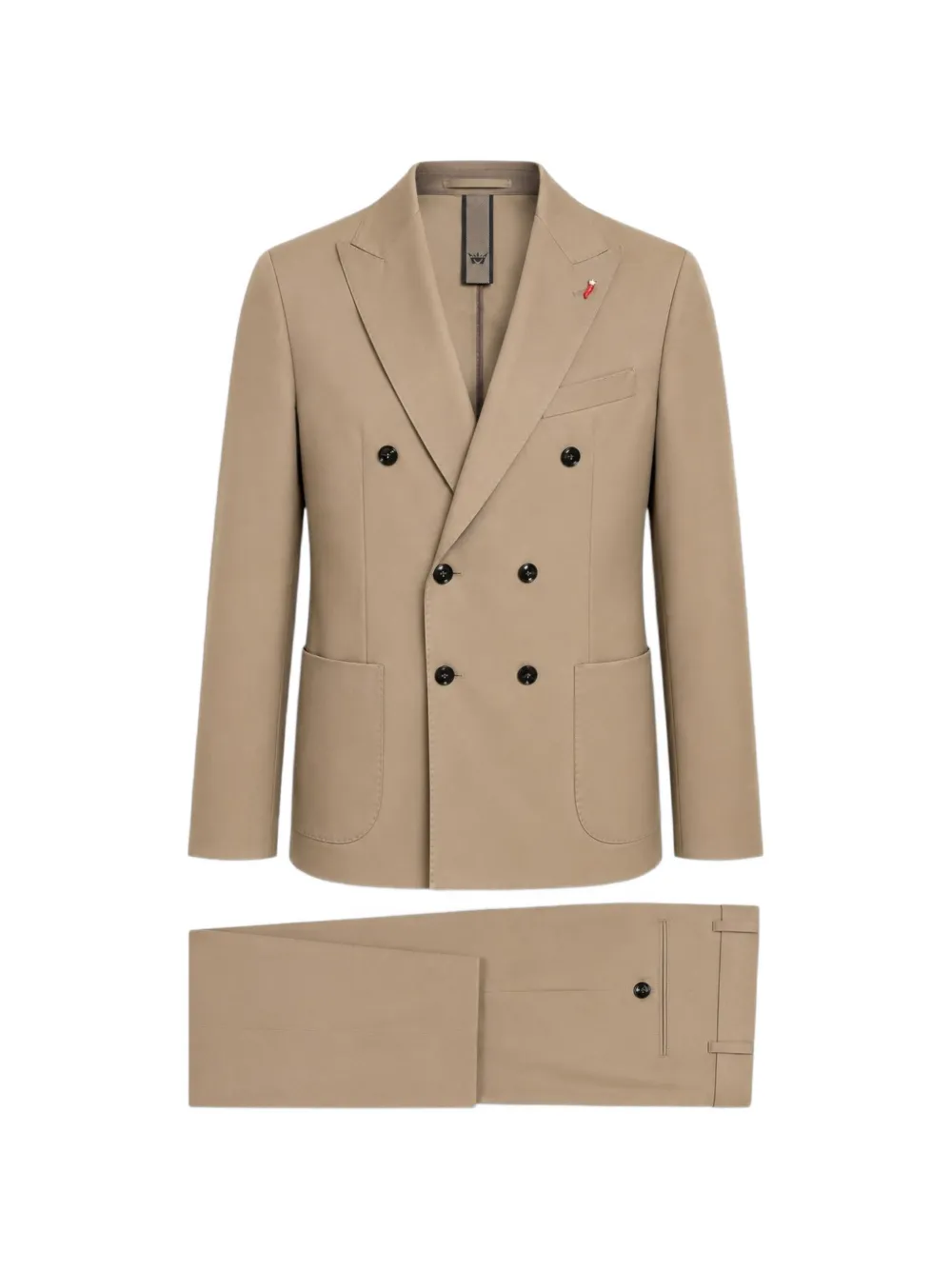 MULISH double-breasted peak-lapel suit - Nude