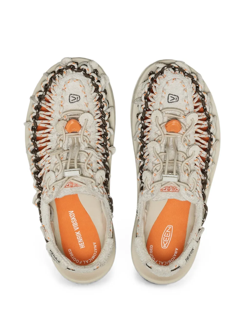 Henrik Vibskov x Keen Uneek Lea leren sandalen Beige