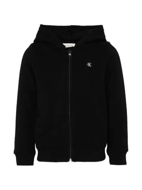 Calvin Klein Kids hoodie con cierre y parche del logo