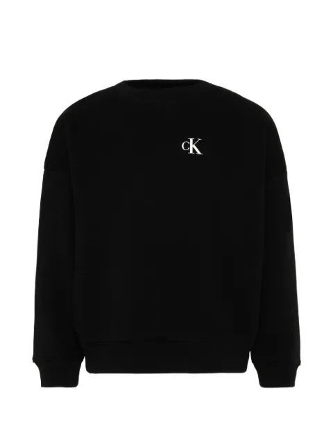 Calvin Klein Kids sudadera con logo estampado y hombros caídos