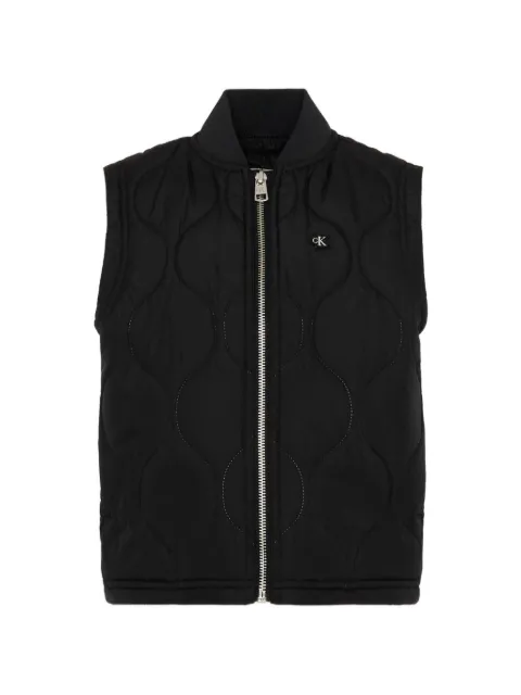 Calvin Klein Kids logo-patch quilted gilet