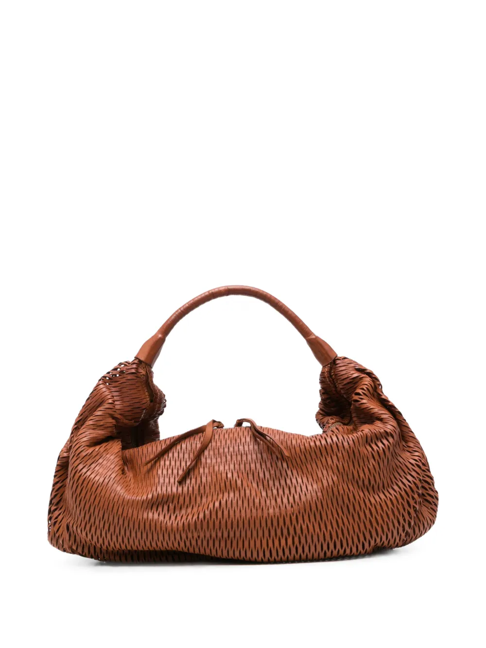 SOMMET Aura Rete laser-cut shoulder bag - Marrone