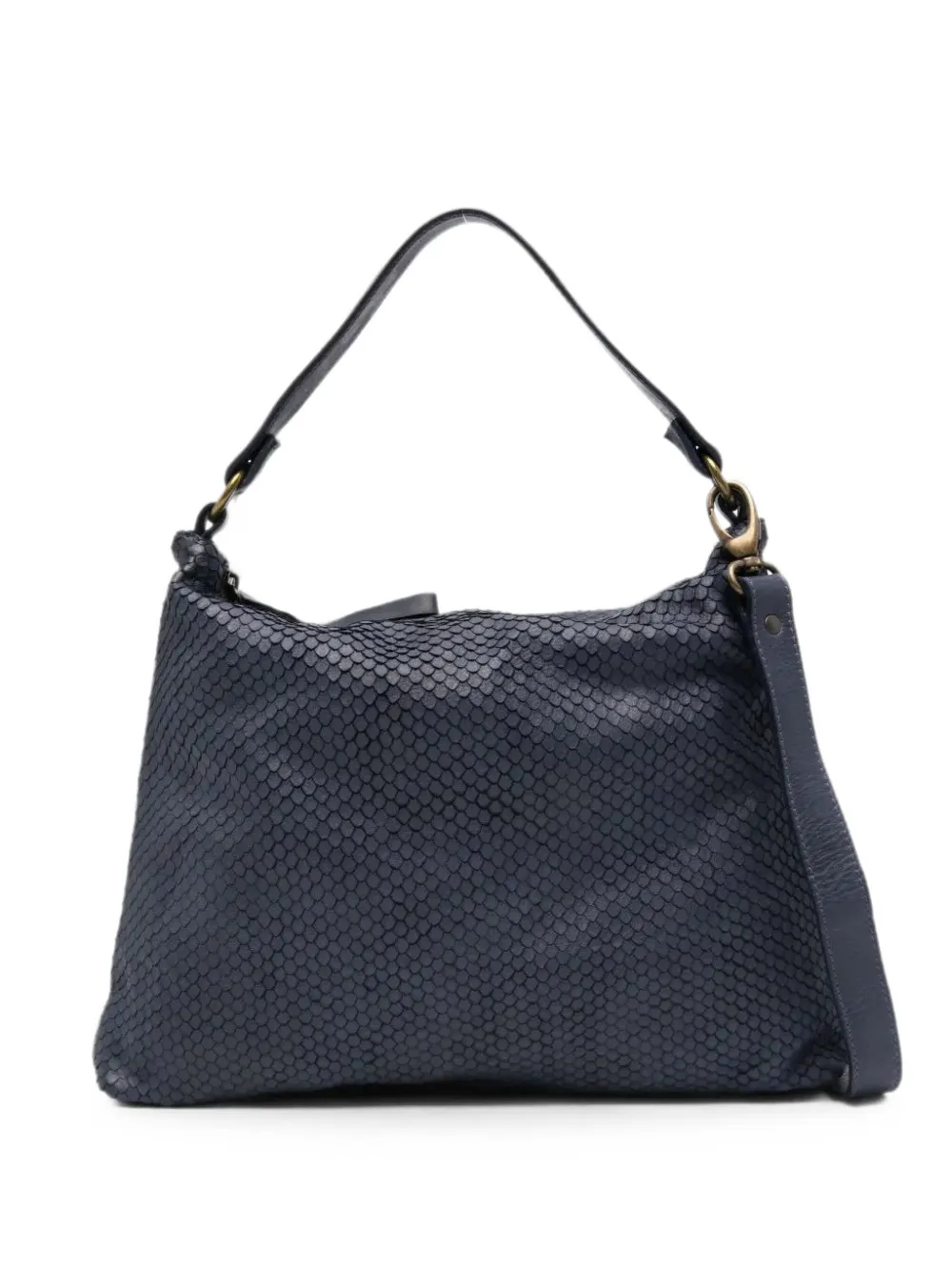 SOMMET Corda scale-texture shoulder bag - Blau