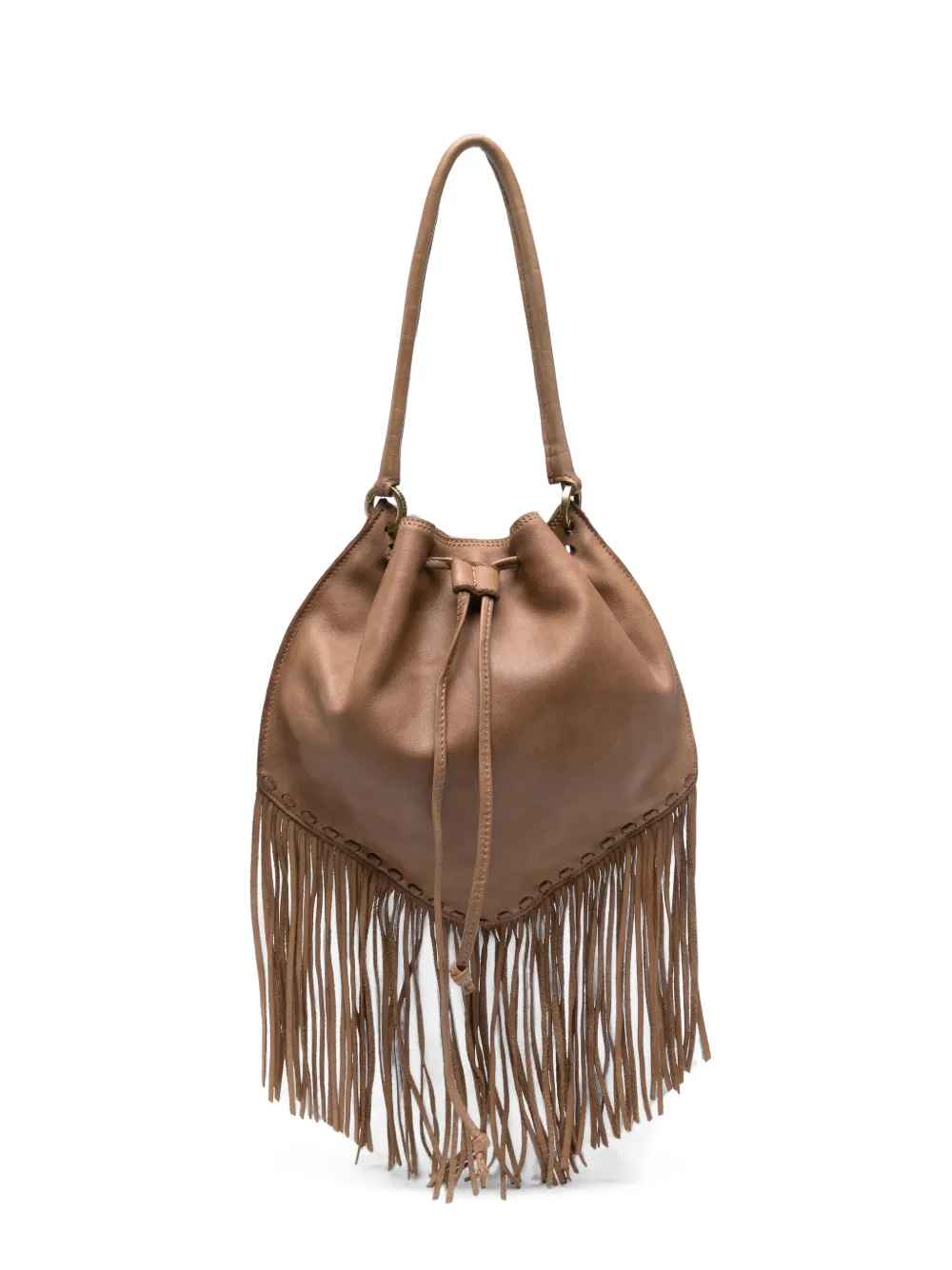 Caterina Lucchi Adelaide fringe-trimmed shoulder bag - Braun