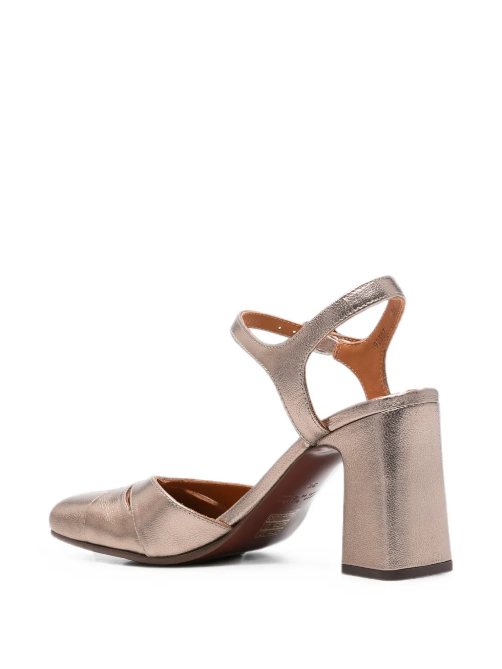 Chie Mihara Oidina metallic crossover-strap pumps Goud
