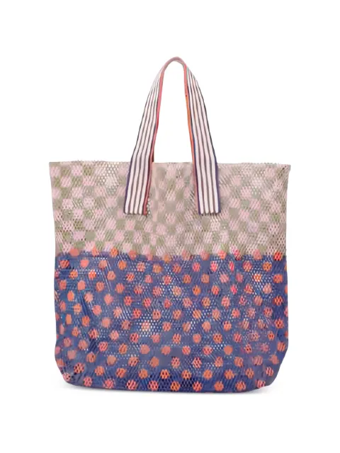 Épice Bolsa tote Kanpur geométrica com mesh