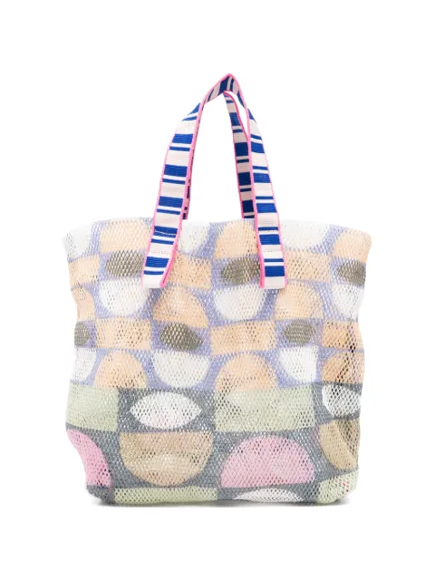 Épice small Kanpur geometric-print mesh tote bag
