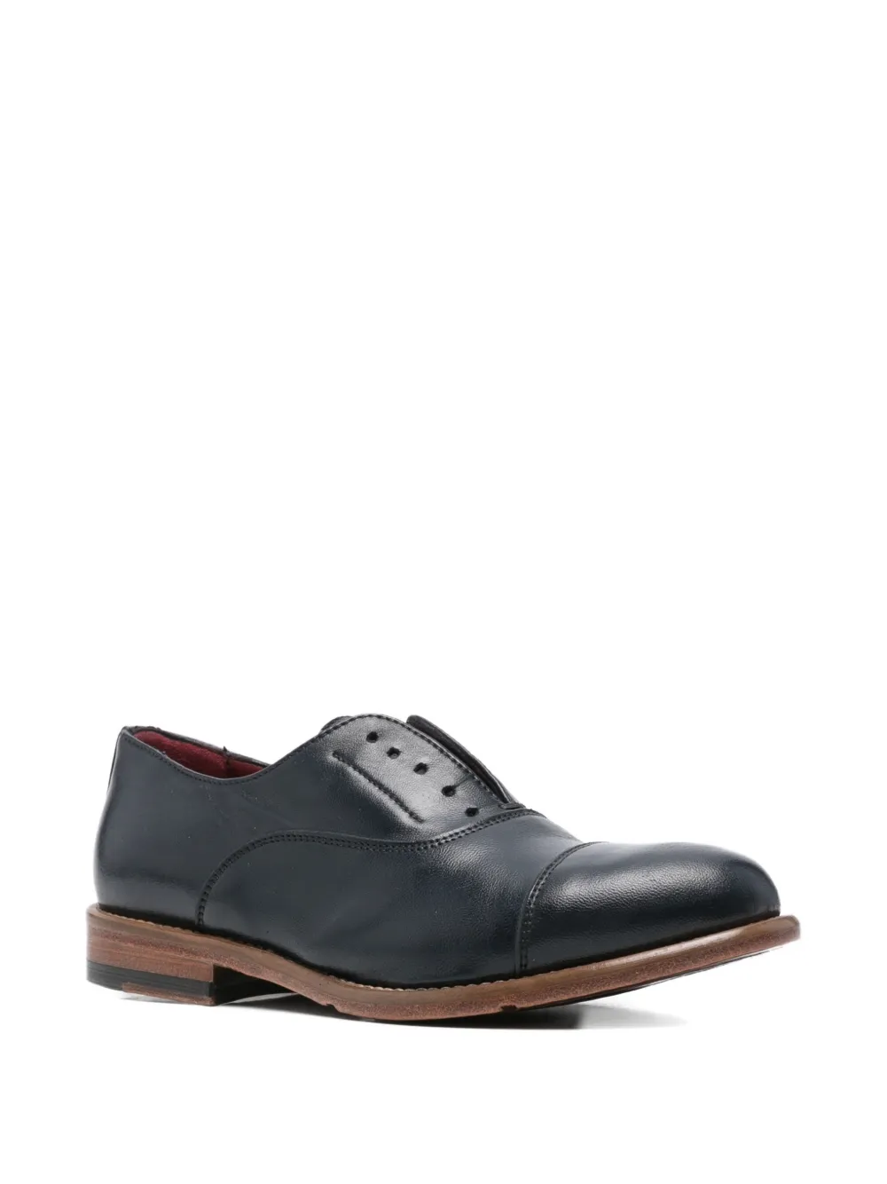 SOMMET Oxford schoenen met bewerkte neus Blauw