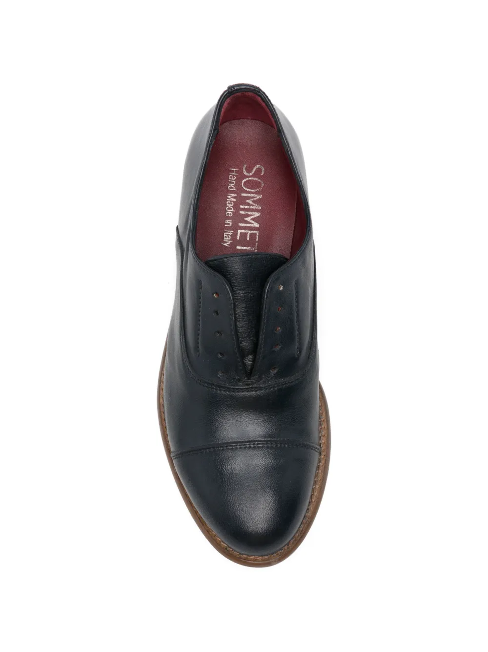 SOMMET Oxford schoenen met bewerkte neus Blauw