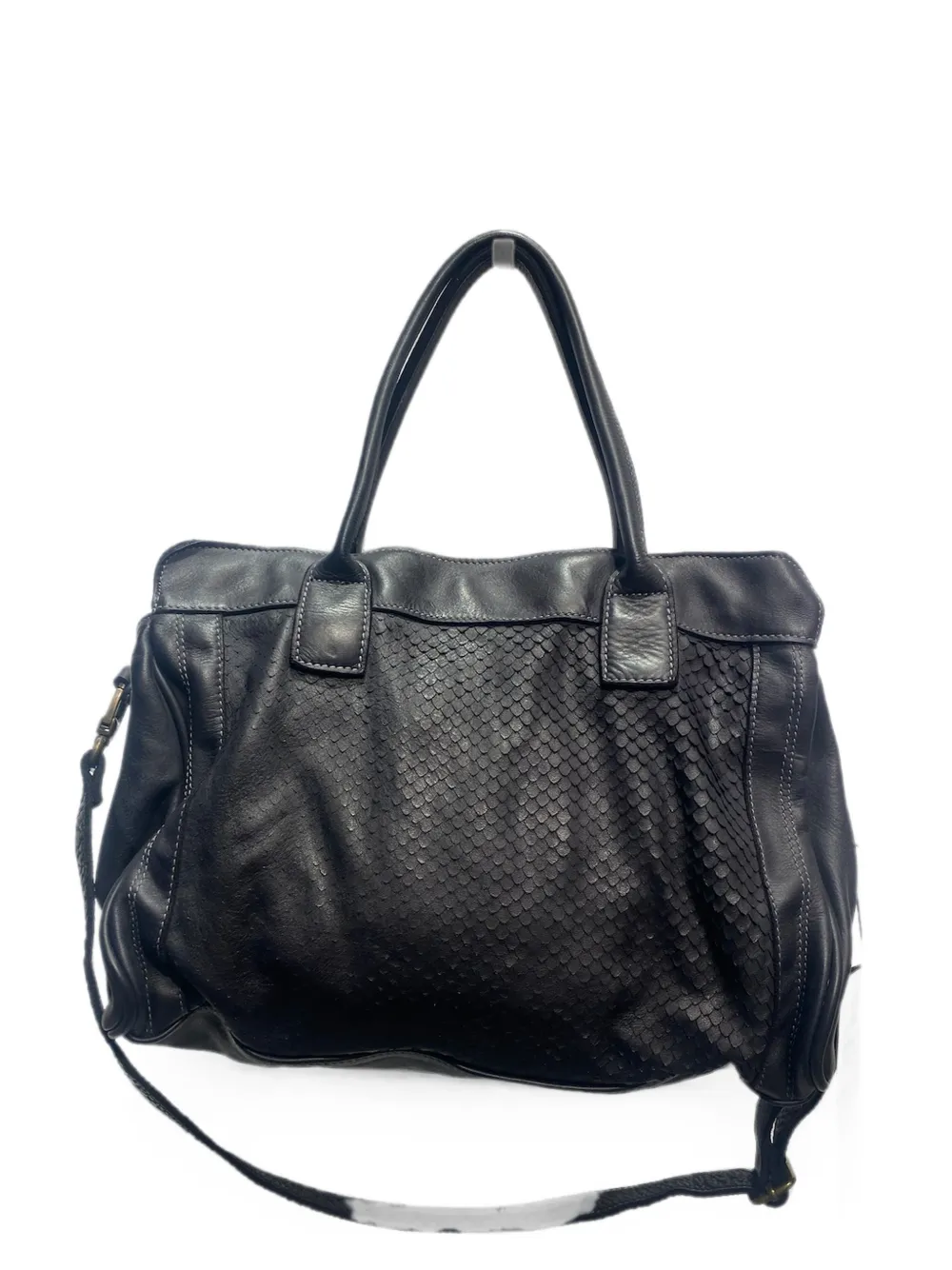 SOMMET Kael Cobra snake-effect leather shoulder bag - Schwarz