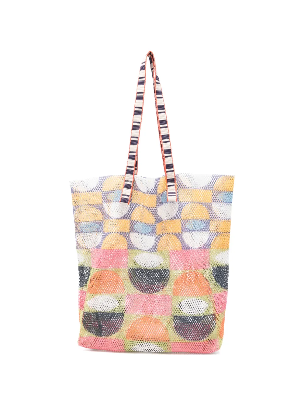 Épice Kanpur geometric-print mesh tote bag - Rosa