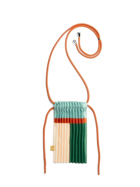 MULTITUDES BAGS Emerald mini pleated tote bag