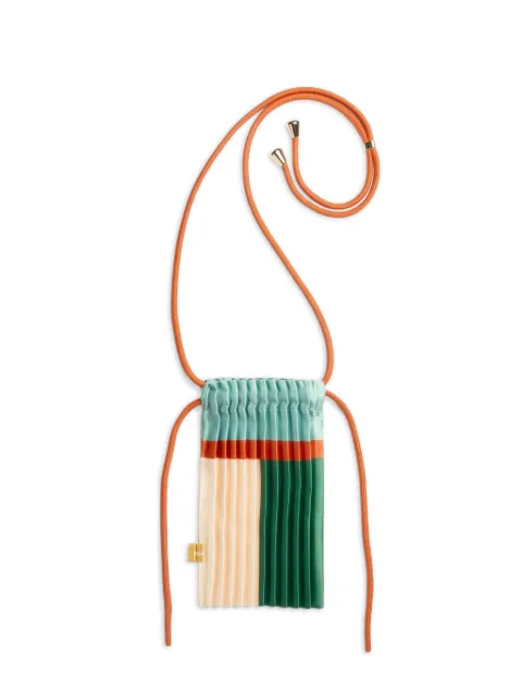 MULTITUDES BAGS Emerald mini pleated tote bag