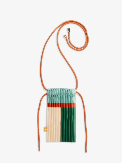 MULTITUDES BAGS Emerald mini pleated tote bag