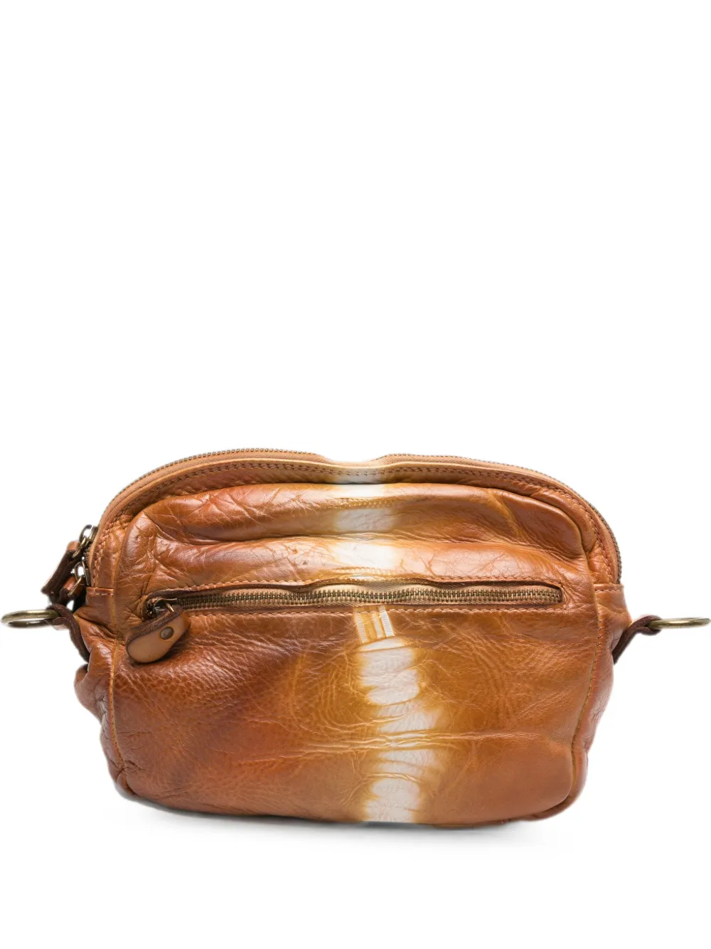 SOMMET Arlo Tie-Dye leather crossbody bag - Marrone