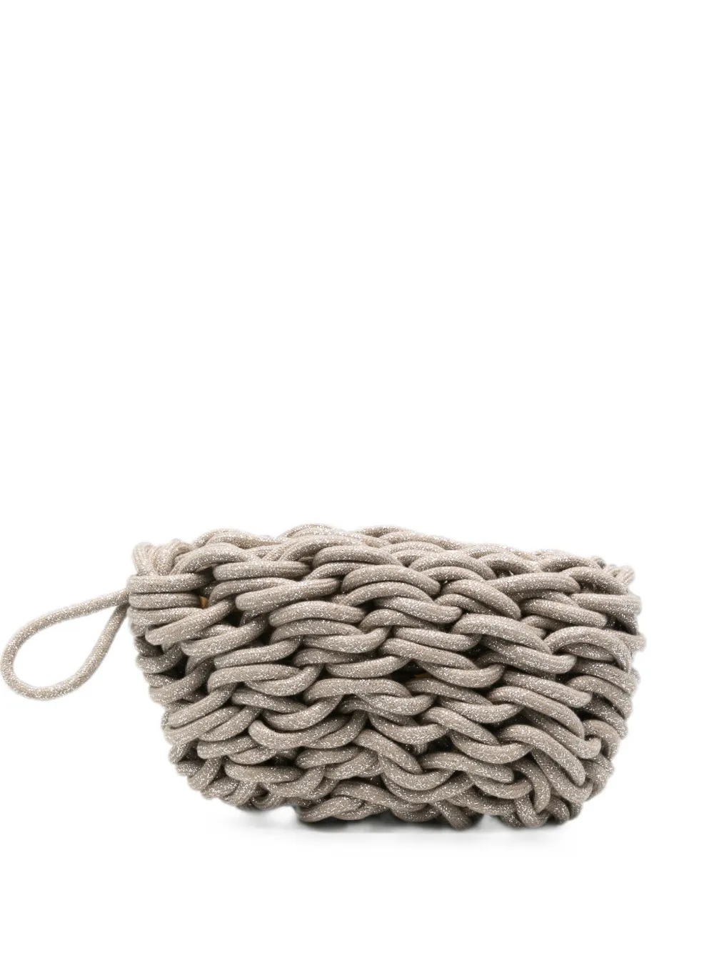 Alienina Lina woven clutch bag - Toni neutri