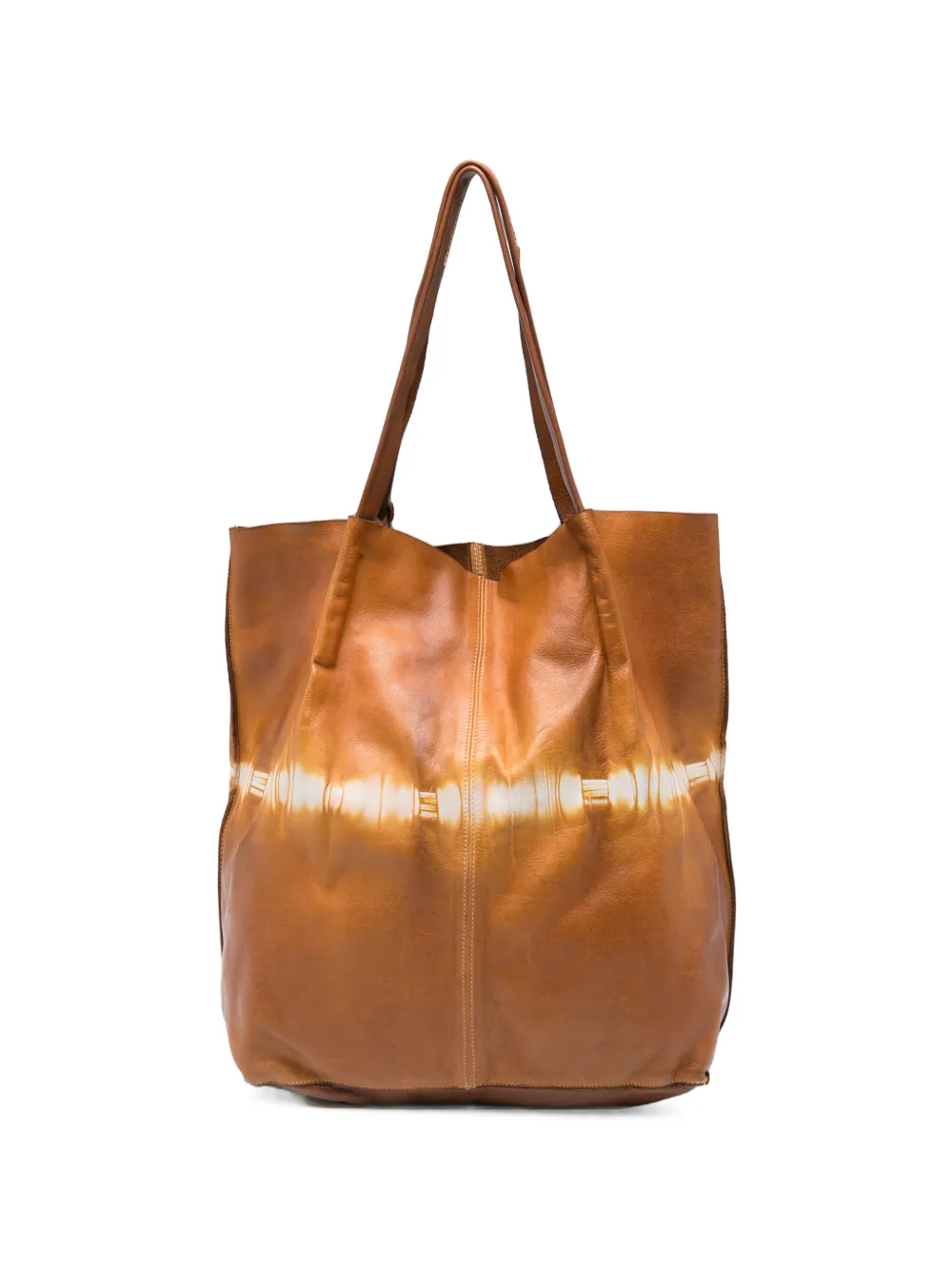 SOMMET Nara Tie-Dye leather shoulder bag - Marrone