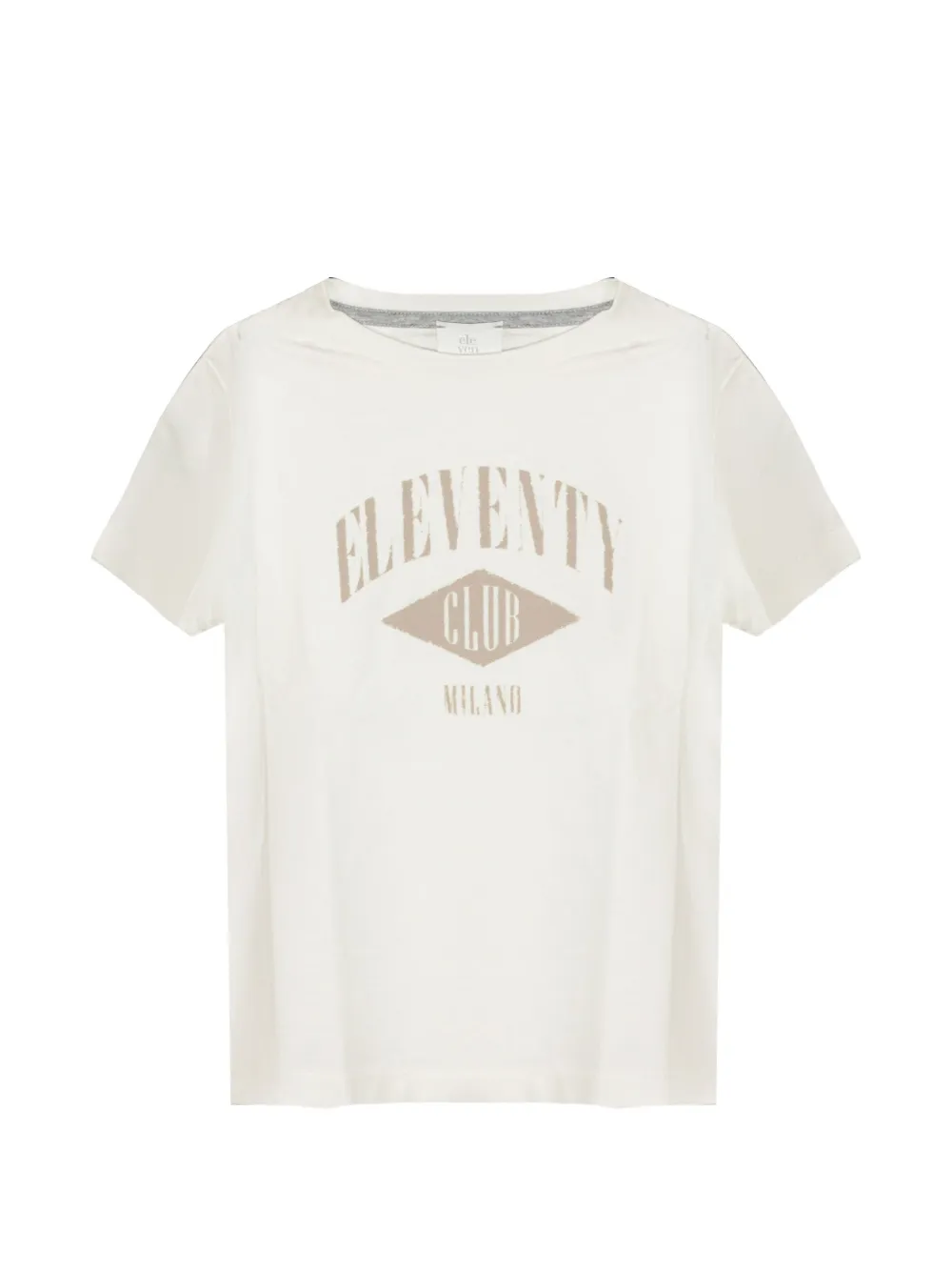 Eleventy Kids logo-print cotton T-shirt - Toni neutri
