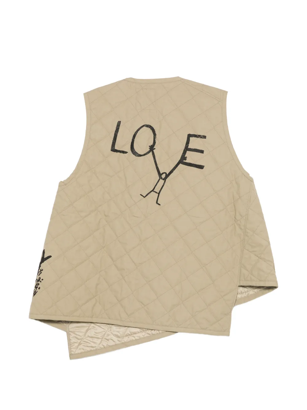 Comme Des Garçons Shirt Asymmetrische bodywarmer Beige