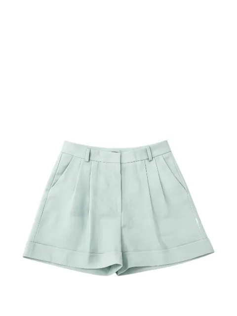 ACTUALEE pleated turn-up shorts