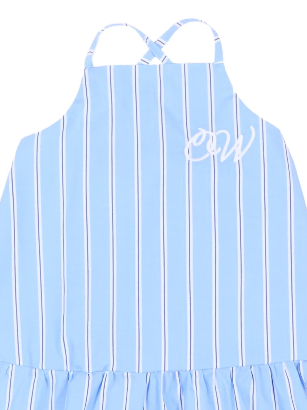 Off-White Kids Gestreepte jurk Blauw