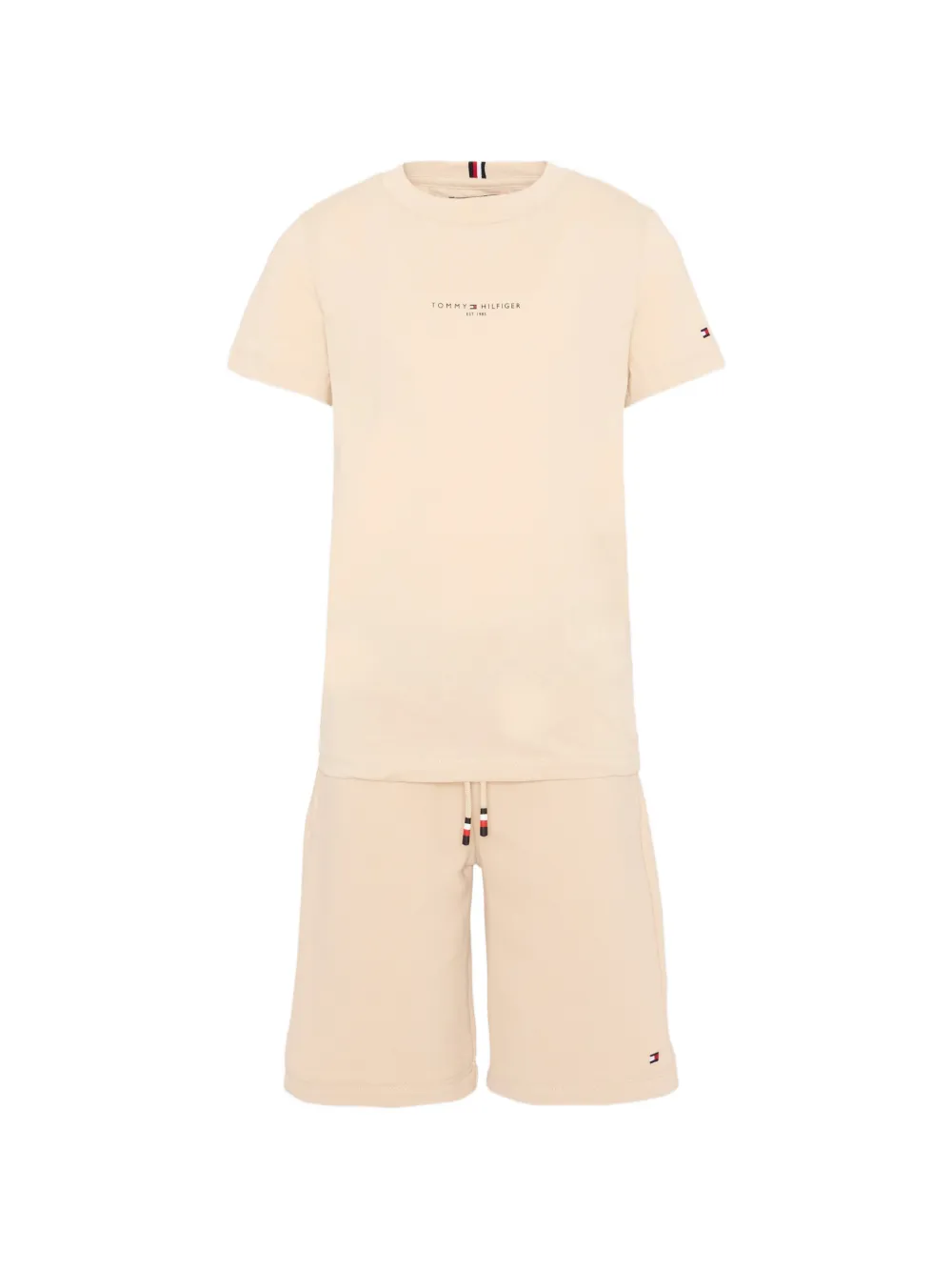 Tommy Hilfiger Junior logo-print tracksuit set - Toni neutri