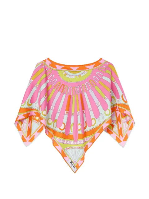 PUCCI Soleiプリント シルクツイル カフタン