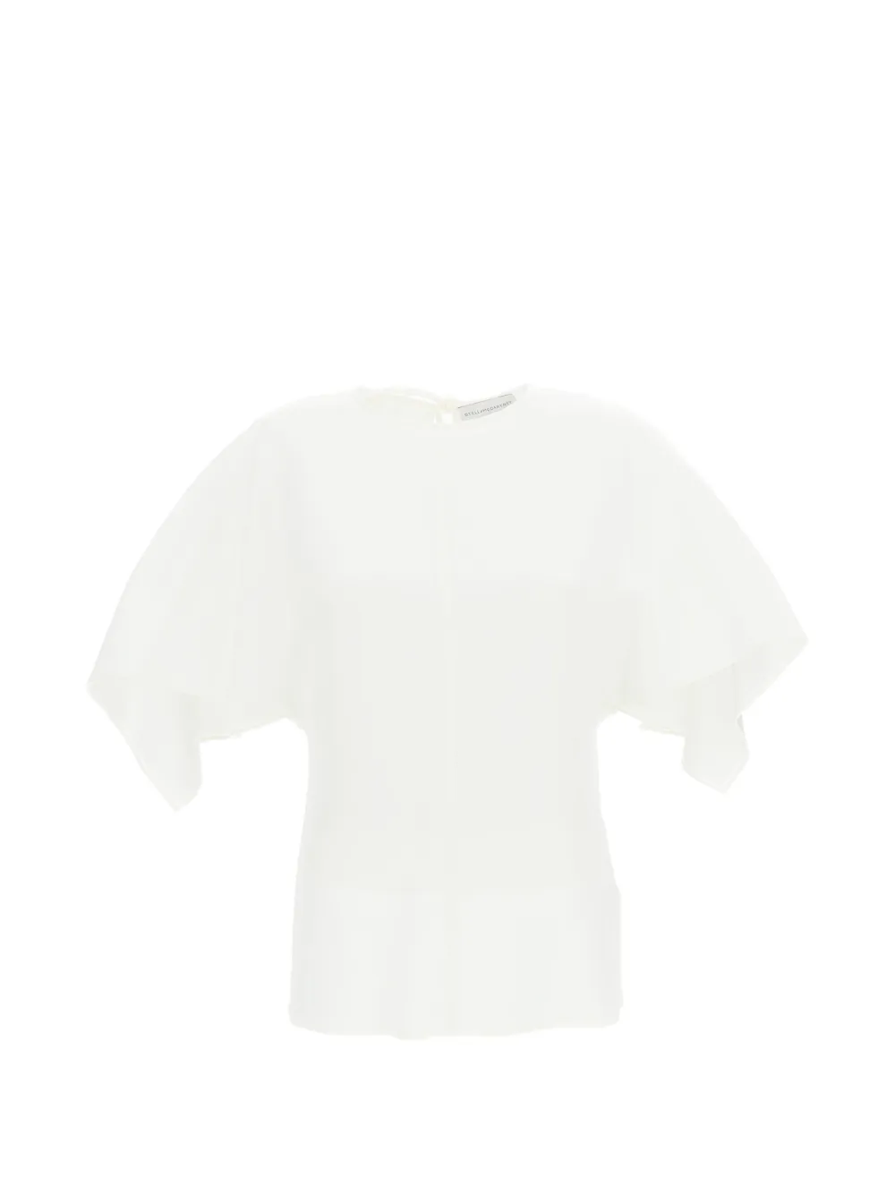 Stella McCartney batwing-sleeve asymmetric top - Weiß