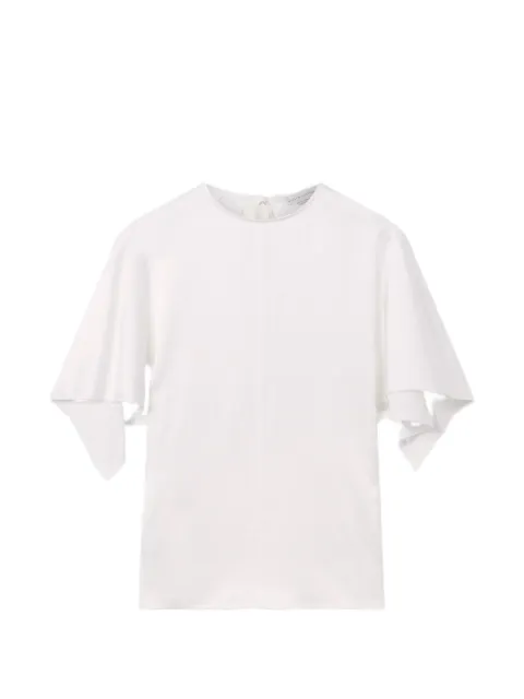 Stella McCartney top de satén con mangas estilo pañuelo