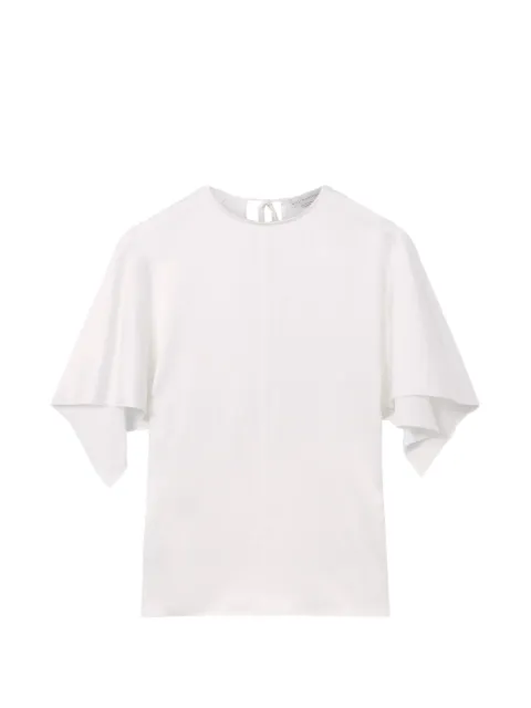 Stella McCartney top de satén con mangas estilo pañuelo
