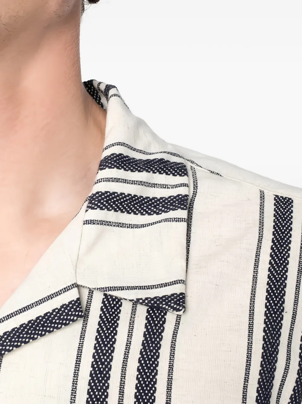 Naked and Famous Aloha button-down katoenen overhemd Beige