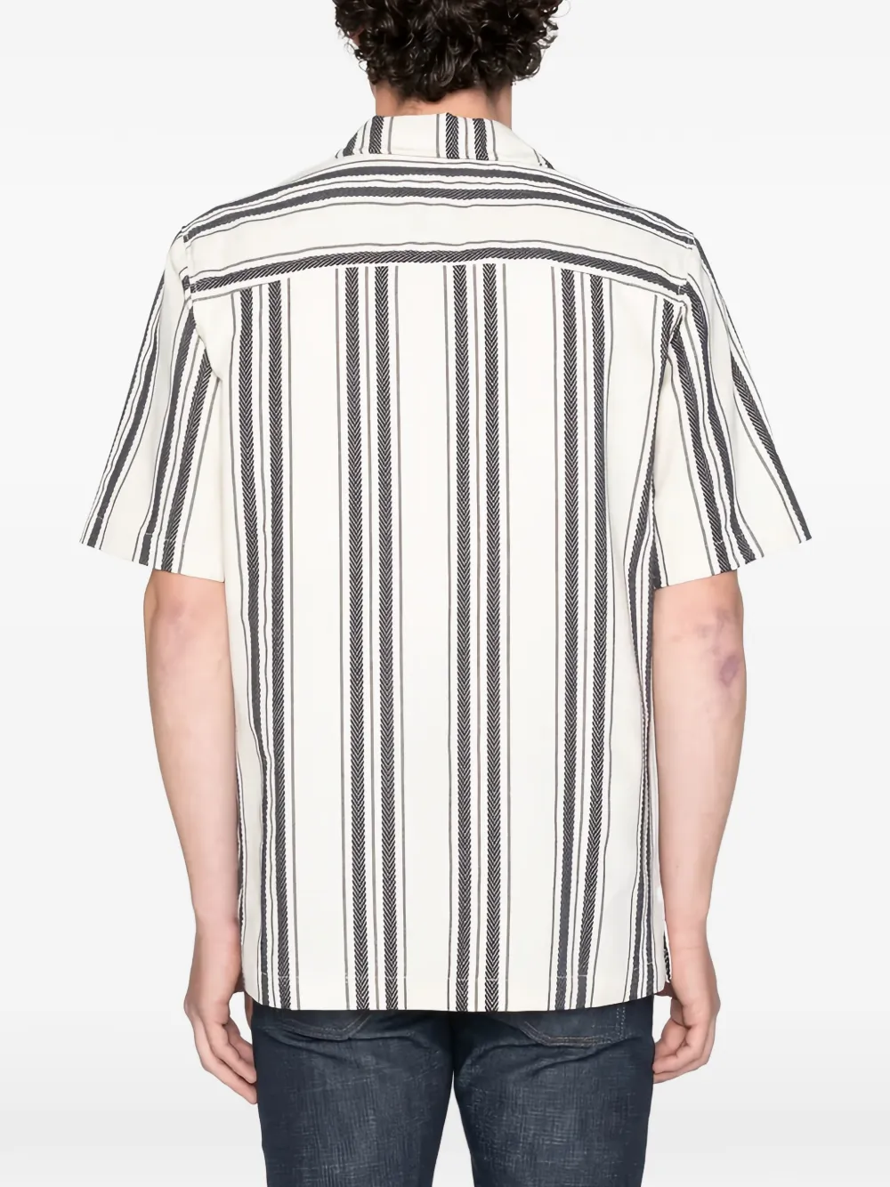 Naked and Famous Aloha button-down katoenen overhemd Beige