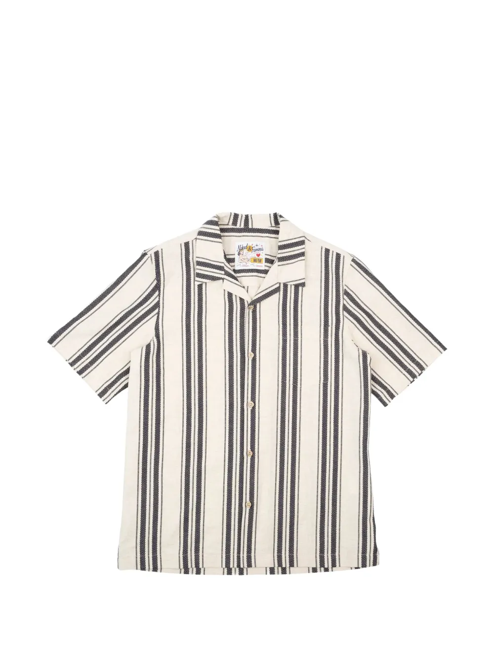 Naked and Famous Aloha button-down cotton shirt - Toni neutri