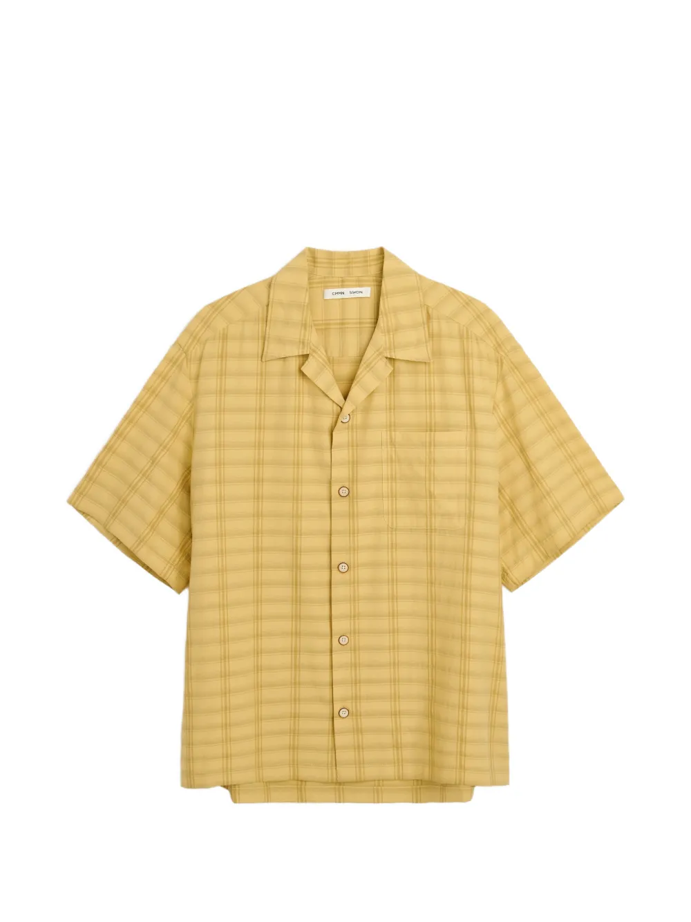 Cmmn Swdn Ture check-pattern button-down silk shirt - Giallo