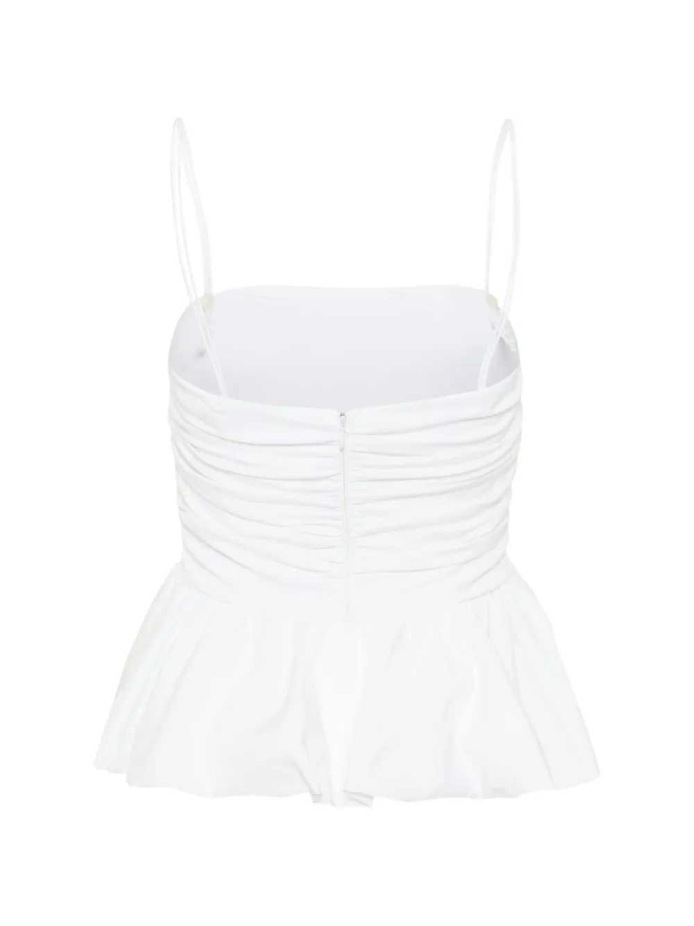 Gestuz GZerin peplum katoenen blouse met ruches Wit