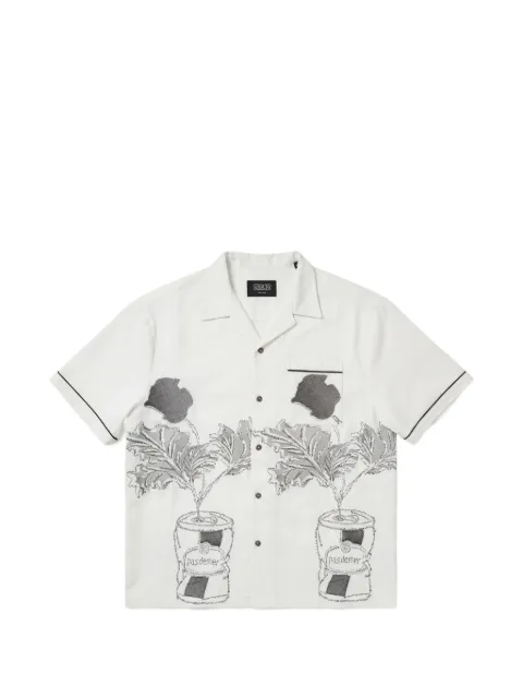Pas de Mer Lattina graphic-print button-down cotton shirt