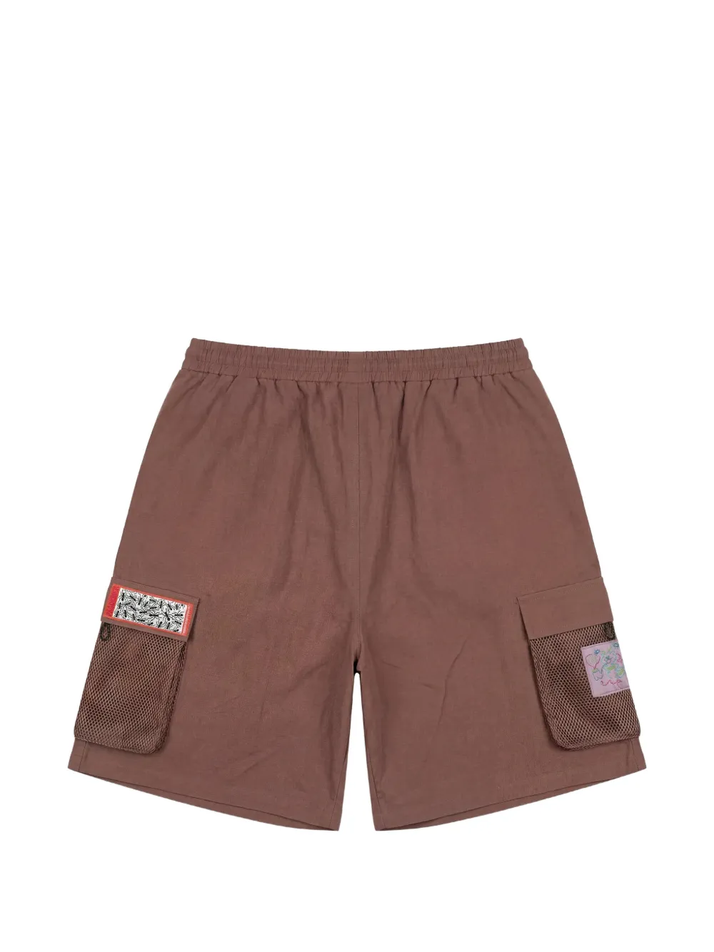 Pas de Mer Caterpillar mesh-pocket cotton cargo shorts - Braun