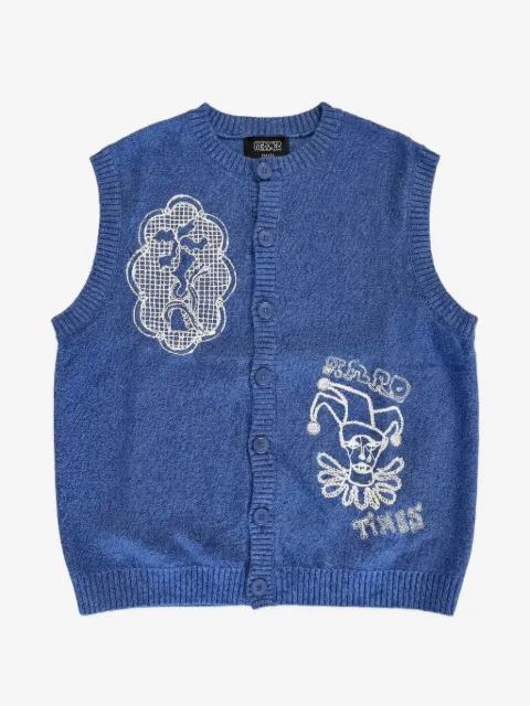 Pas de Mer Doily embroidered-patchwork cotton sweater vest