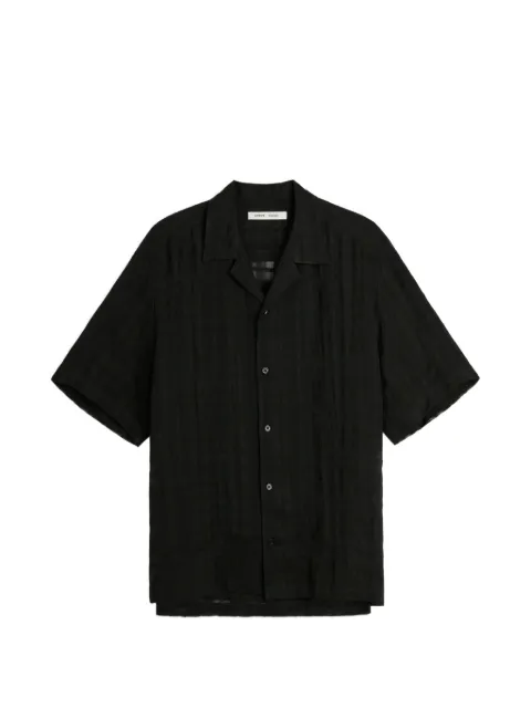 Cmmn Swdn Ted sheer check linen shirt