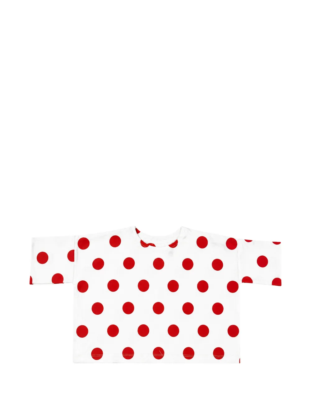 Cucu Lab polka-dot dropped-shoulder T-shirt - Bianco