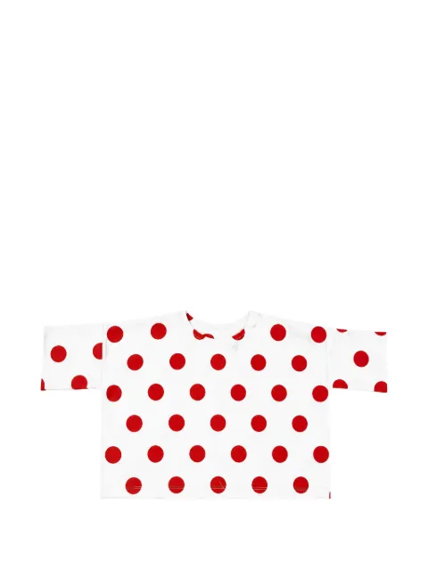 Cucu Lab polka-dot dropped-shoulder T-shirt