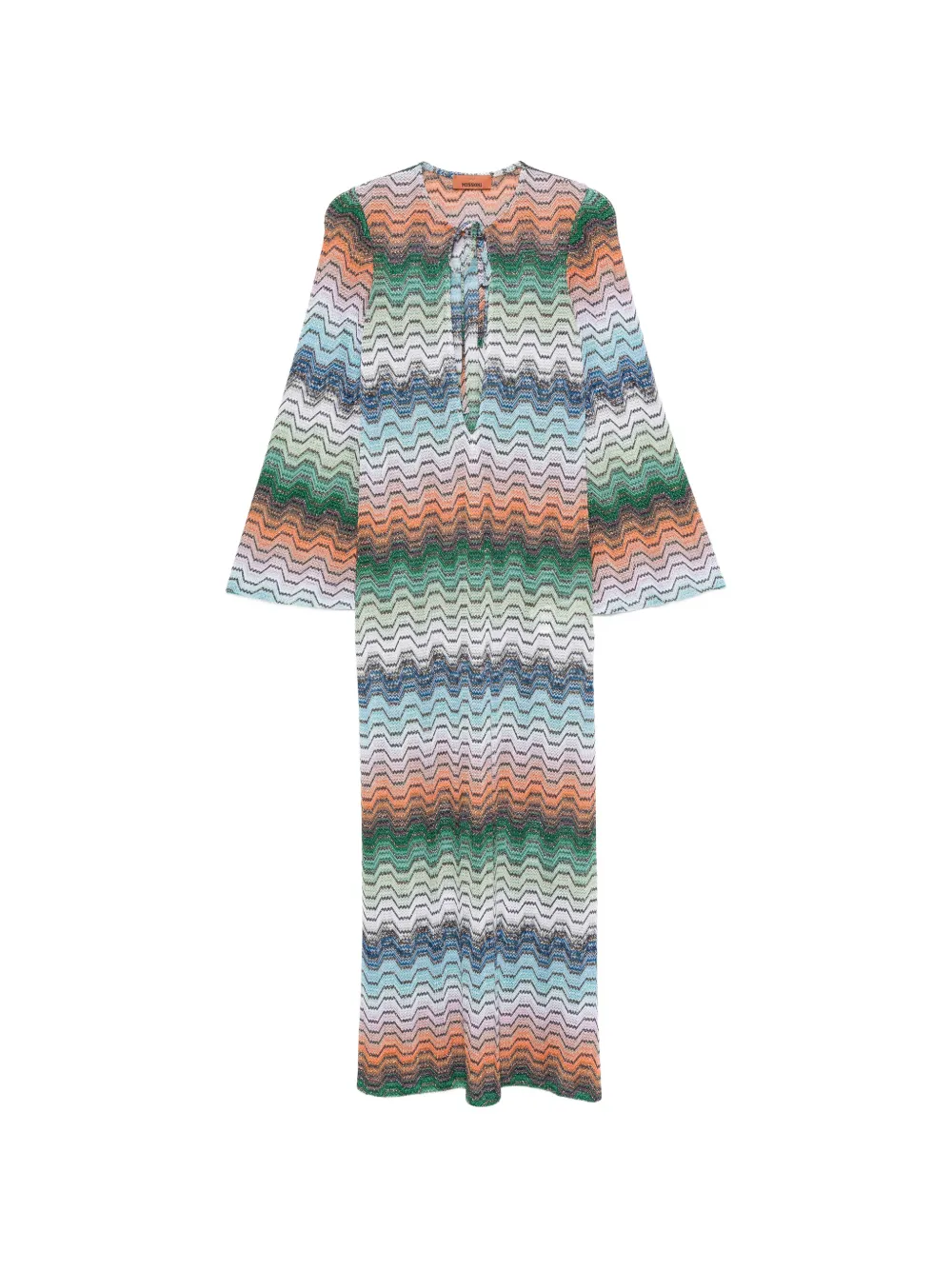 Missoni zigzag-knit cut-out maxi dress - Verde