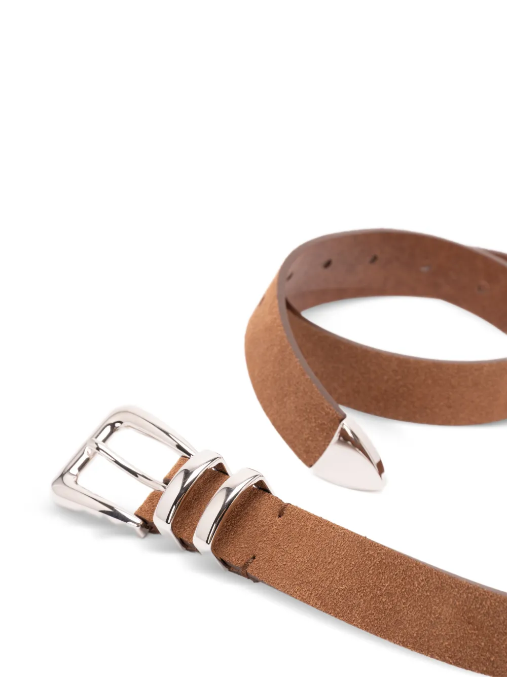 Brunello Cucinelli Suède riem Bruin
