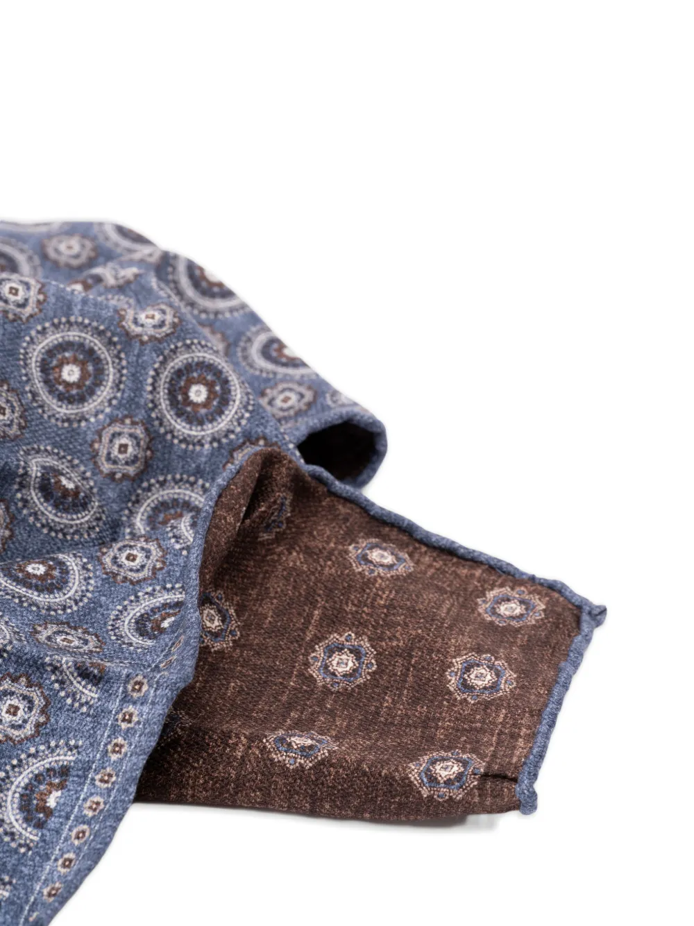 Brunello Cucinelli Pochet met geometrische print Blauw